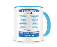 Tasse mit dem Motiv Stewards sind Tasse Modellnummer  hellblau/hellblau