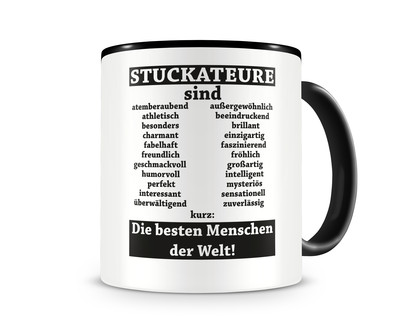 Tasse mit dem Motiv Stuckateure sind