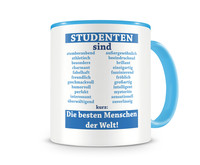 Tasse mit dem Motiv Studenten sind Tasse Modellnummer  hellblau/hellblau