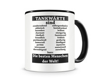 Tasse mit dem Motiv Tankwrte sind Tasse Modellnummer  schwarz/schwarz