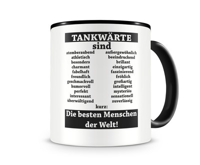 Tasse mit dem Motiv Tankwrte sind