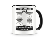 Tasse mit dem Motiv Tischler sind Tasse Modellnummer  schwarz/schwarz