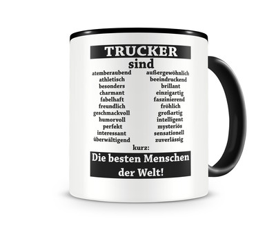 Tasse mit dem Motiv Trucker sind