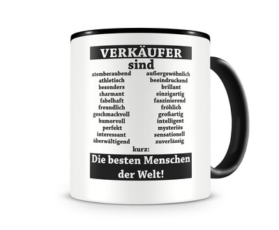 Tasse mit dem Motiv Verkufer sind