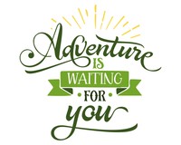 Adventure Is Waiting For You Schriftzug Aufkleber Aufkleber Modellnummer  grn 902
