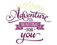 Adventure Is Waiting For You Schriftzug Aufkleber Aufkleber Modellnummer  rosa
