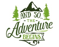 The Adventure Begins Schriftzug Aufkleber Aufkleber Modellnummer  grn 902