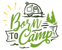 Born to Camp Schriftzug Aufkleber Aufkleber Modellnummer  grn 902
