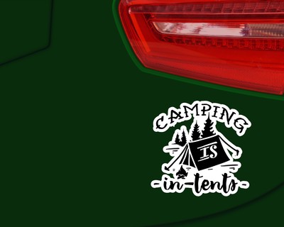 Camping Is In-Tents Schriftzug Aufkleber - Ansicht 2