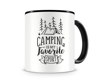 Tasse mit dem Motiv Camping Is My Favorite Sport