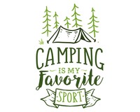Camping Is My Favorite Sport Schriftzug Aufkleber Aufkleber Modellnummer  grn 902