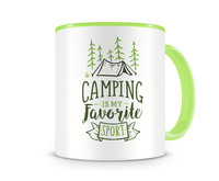 Tasse mit dem Motiv Camping Is My Favorite Sport Tasse Modellnummer  grn 902/grn 902