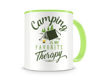 Tasse mit dem Motiv Camping Is My Therapy Tasse Modellnummer  grn 902/grn 902