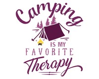 Camping Is My Therapy Schriftzug Aufkleber Aufkleber Modellnummer  rosa