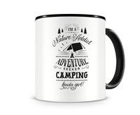 Tasse mit dem Motiv Nature Addict Kinda Girl Tasse Modellnummer  schwarz/schwarz