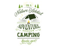 Nature Addict Kinda Girl Schriftzug Aufkleber Aufkleber Modellnummer  grn 902