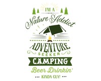 Nature Addict Kinda Guy Schriftzug Aufkleber Aufkleber Modellnummer  grn 902