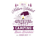 Nature Addict Kinda Guy Schriftzug Aufkleber Aufkleber Modellnummer  rosa
