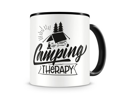 Tasse mit dem Motiv Camping Therapy Tasse