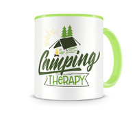Tasse mit dem Motiv Camping Therapy Tasse Modellnummer  grn 902/grn 902