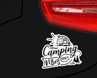 Camping Vibes Only Schriftzug Aufkleber