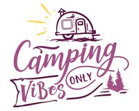 Camping Vibes Only Schriftzug Aufkleber Aufkleber Modellnummer  rosa