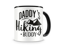 Tasse mit dem Motiv Daddy”s Hiking Buddy Tasse Modellnummer  schwarz/schwarz