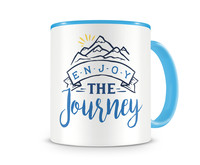 Tasse mit dem Motiv Enjoy The Journey Tasse Modellnummer  hellblau/hellblau
