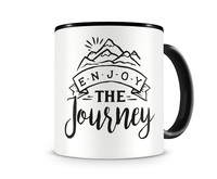 Tasse mit dem Motiv Enjoy The Journey Tasse Modellnummer  schwarz/schwarz
