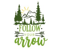 Follow Your Arrow Schriftzug Aufkleber Aufkleber Modellnummer  grün 902