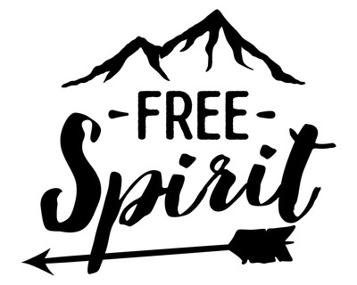 Free Spirit Schriftzug Aufkleber
