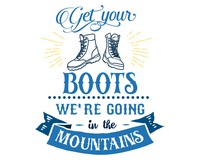 Get Your Boots Schriftzug Aufkleber Aufkleber Modellnummer  hellblau