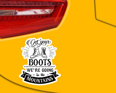 Get Your Boots Schriftzug Aufkleber - Ansicht 2