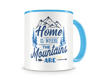 Tasse mit dem Motiv Where The Mountains Are Tasse Modellnummer  hellblau/hellblau