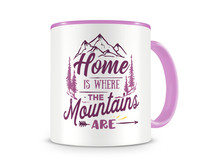 Tasse mit dem Motiv Where The Mountains Are Tasse Modellnummer  rosa/rosa