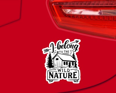 I Belong To Nature Schriftzug Aufkleber - Ansicht 2