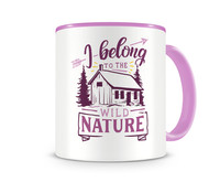 Tasse mit dem Motiv I Belong To Nature Tasse Modellnummer  rosa/rosa