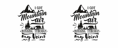 Tasse mit dem Motiv Mountain Air In My Veins - Ansicht 2