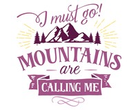 Mountains Are Calling Me Schriftzug Aufkleber Aufkleber Modellnummer  rosa