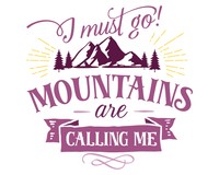 Mountains Are Calling Me Schriftzug Aufkleber Aufkleber Modellnummer  rosa