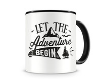 Tasse mit dem Motiv Let The Adventure Begin Tasse Modellnummer  schwarz/schwarz