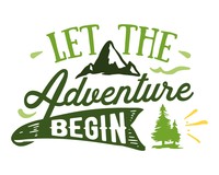 Let The Adventure Begin Schriftzug Aufkleber Aufkleber Modellnummer  grn 902