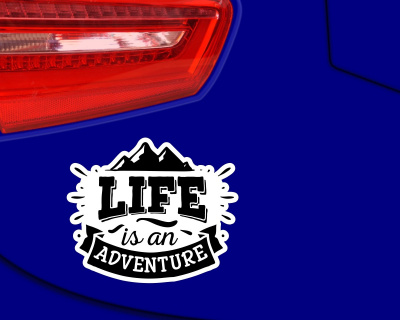 Life Is An Adventure Schriftzug Aufkleber - Ansicht 2