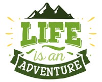 Life Is An Adventure Schriftzug Aufkleber Aufkleber Modellnummer  grn 902