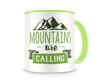 Tasse mit dem Motiv Mountains Are Calling Tasse Modellnummer  grn 902/grn 902