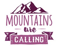 Mountains Are Calling Schriftzug Aufkleber Aufkleber Modellnummer  rosa