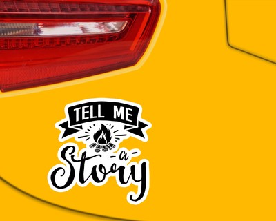 Tell Me A Story Schriftzug Aufkleber - Ansicht 2