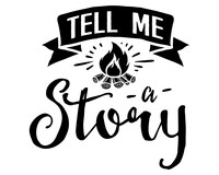 Tell Me A Story Schriftzug Aufkleber Aufkleber Modellnummer  schwarz