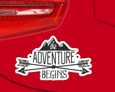 Adventure Begins Schriftzug Aufkleber - Ansicht 2