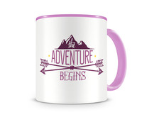 Tasse mit dem Motiv Adventure Begins Tasse Modellnummer  rosa/rosa